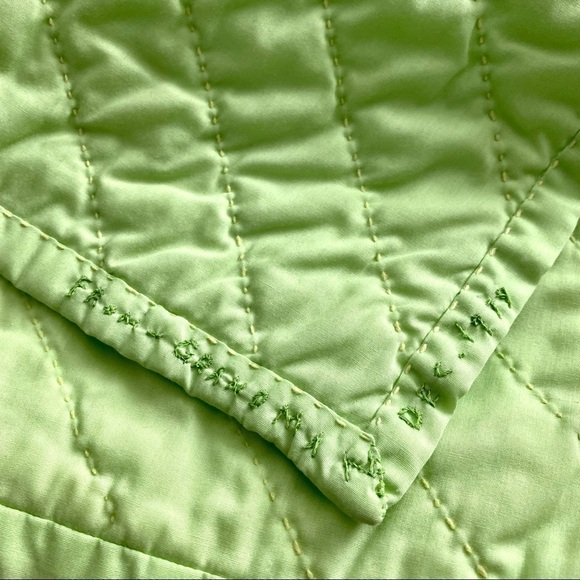 Vintage Handmade Quilted Blanket Twin Size 63x80 - Picture 11 of 12